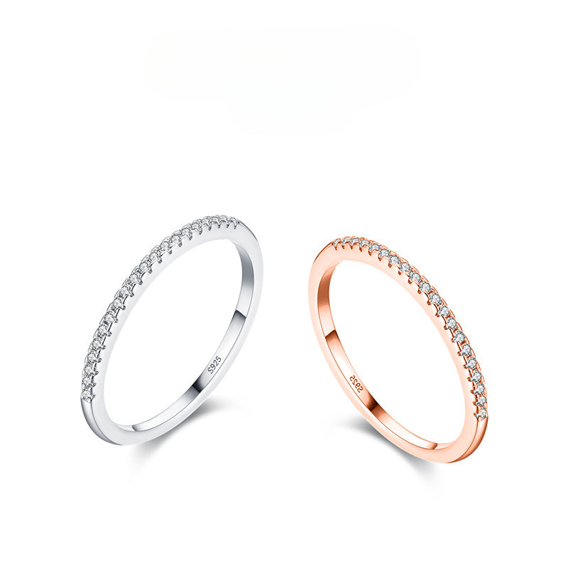 Wholesale S925 Sterling Silver Diamond Ring Zircon Ring ACC-RS-MoDian003