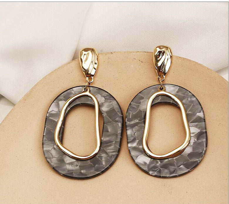 Wholesale Exaggerated Long Geometric Hoop Earrings