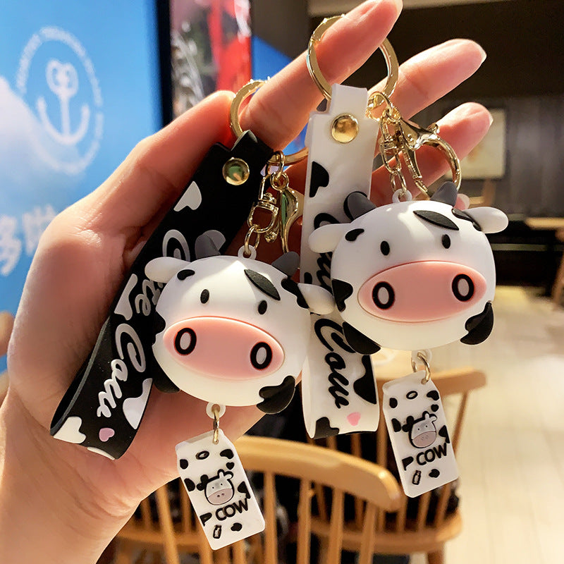 Wholesale Cute Cow PVC Keychain ACC-KC-OuShi001