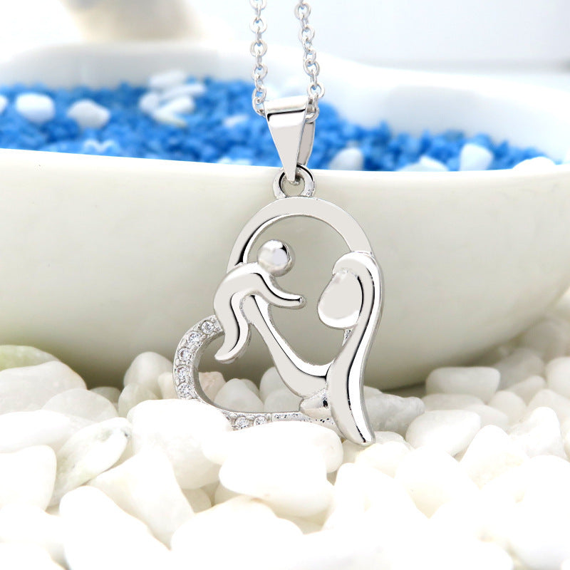 Wholesale European American Style Love Pendant Necklace Fashion Jewelry Accessory Mother' s Day Gift