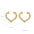 Wholesale  14K Gold Love Big Earrings Exaggerated Bamboo Peach Heart-shaped Earrings