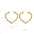 Wholesale  14K Gold Love Big Earrings Exaggerated Bamboo Peach Heart-shaped Earrings