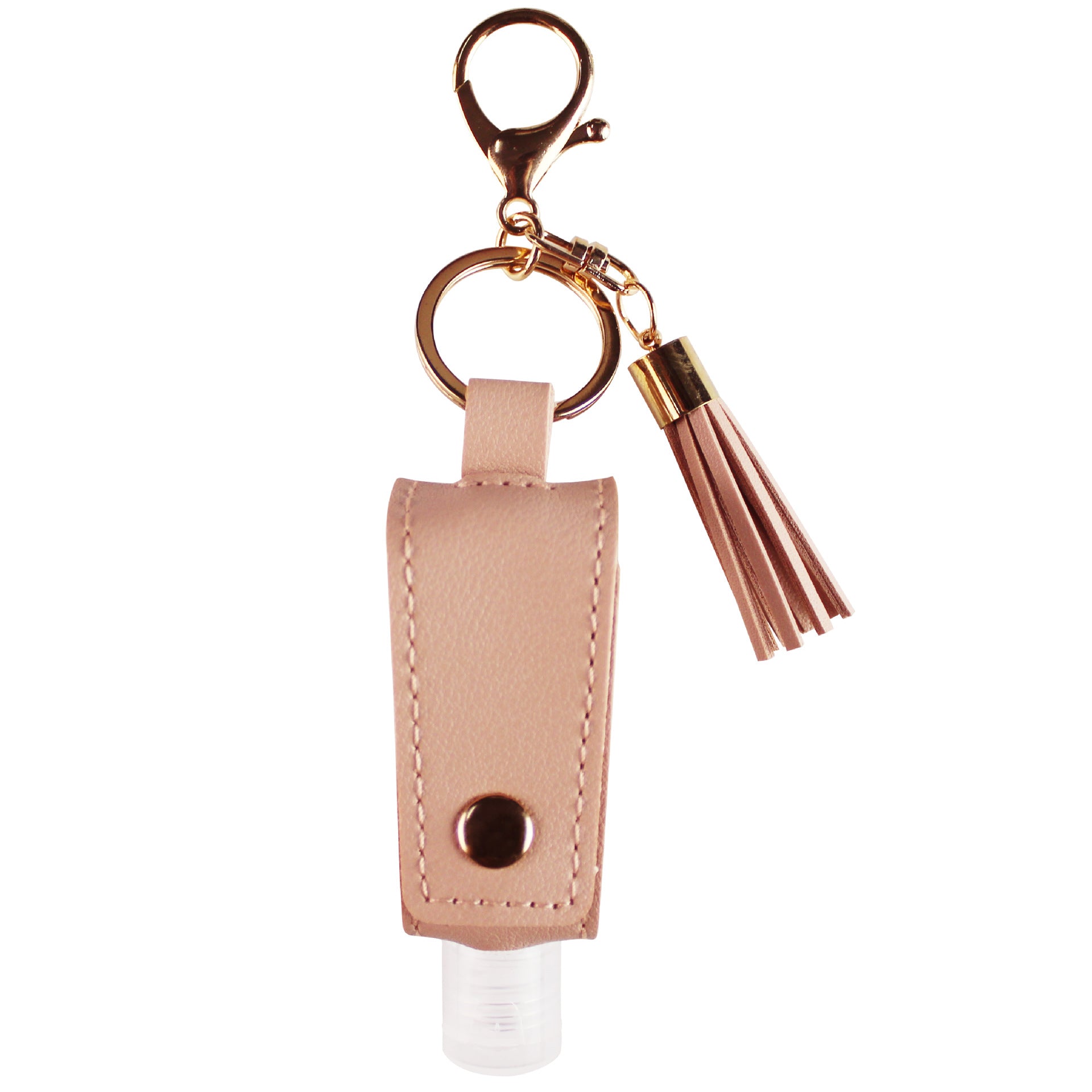 Wholesale PET Hand Sanitizer Bottle Leather Keychain Keychains Accessories Chapstick Holder ACC-KC-YTian019