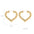 Wholesale  14K Gold Love Big Earrings Exaggerated Bamboo Peach Heart-shaped Earrings