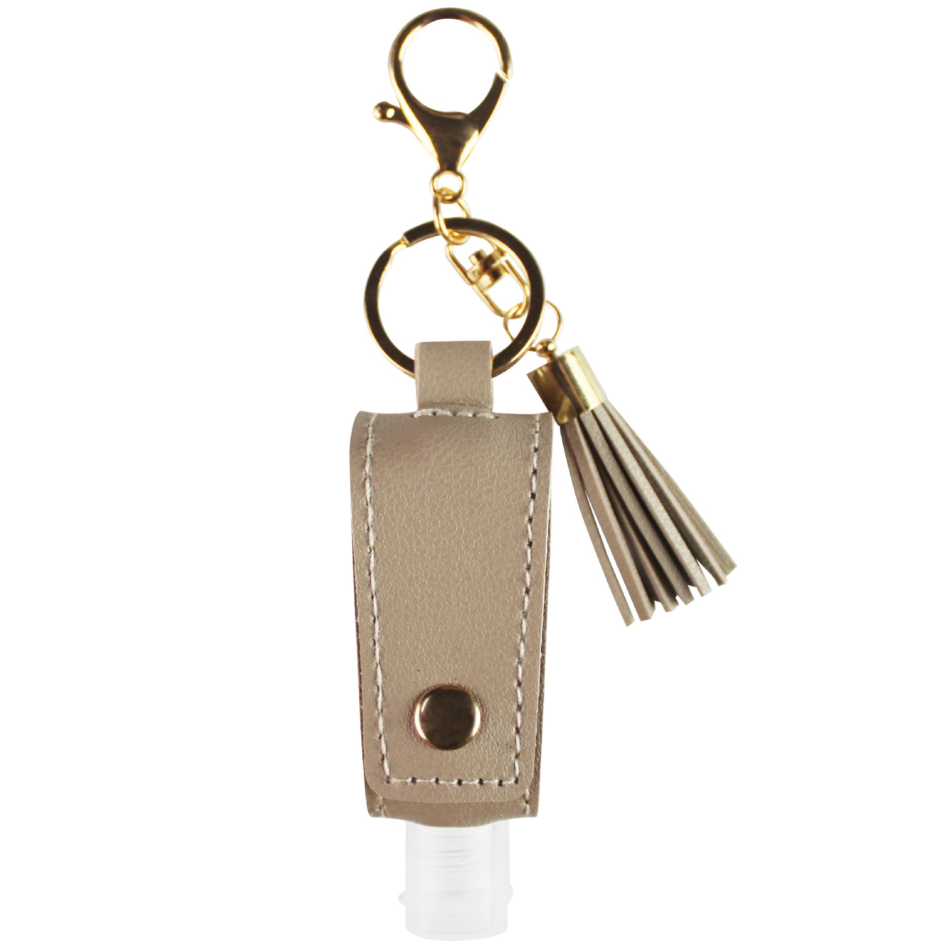 Wholesale PET Hand Sanitizer Bottle Leather Keychain Keychains Accessories Chapstick Holder ACC-KC-YTian019