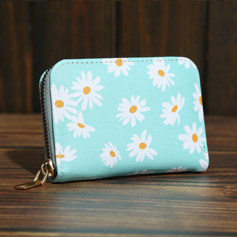 Wholesale Trendy Floral Yellow Women S Accordion Card Holder Large Capacity PU Card Case Fashion Accessory For Gift And Resale