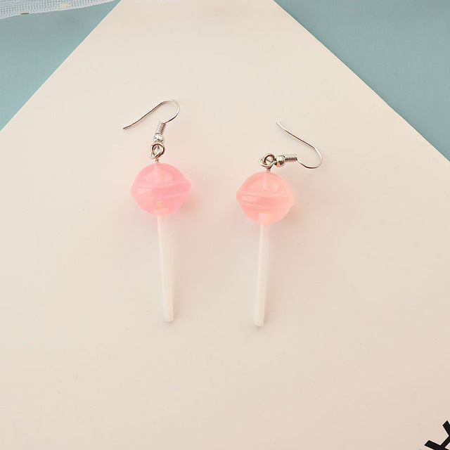 Wholesale  Cute Personality Gradient Lollipop Earrings