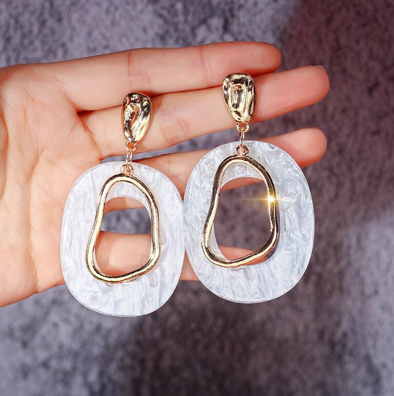 Wholesale Exaggerated Long Geometric Hoop Earrings