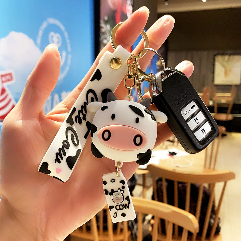 Wholesale Cute Cow PVC Keychain ACC-KC-OuShi001