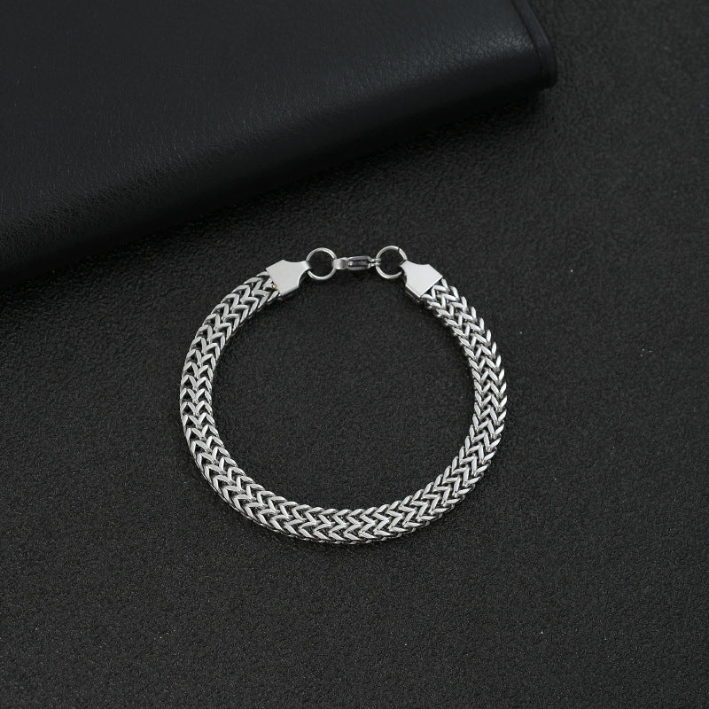 Wholesale double titanium steel bracelet