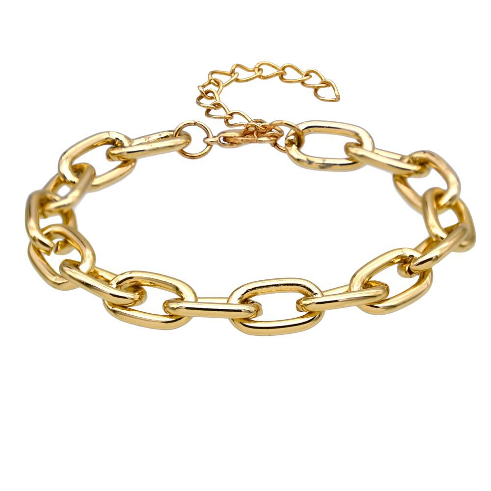 Wholesale  European American Style Alloy Thick Bracelet Gold Fashion Accessory Gift