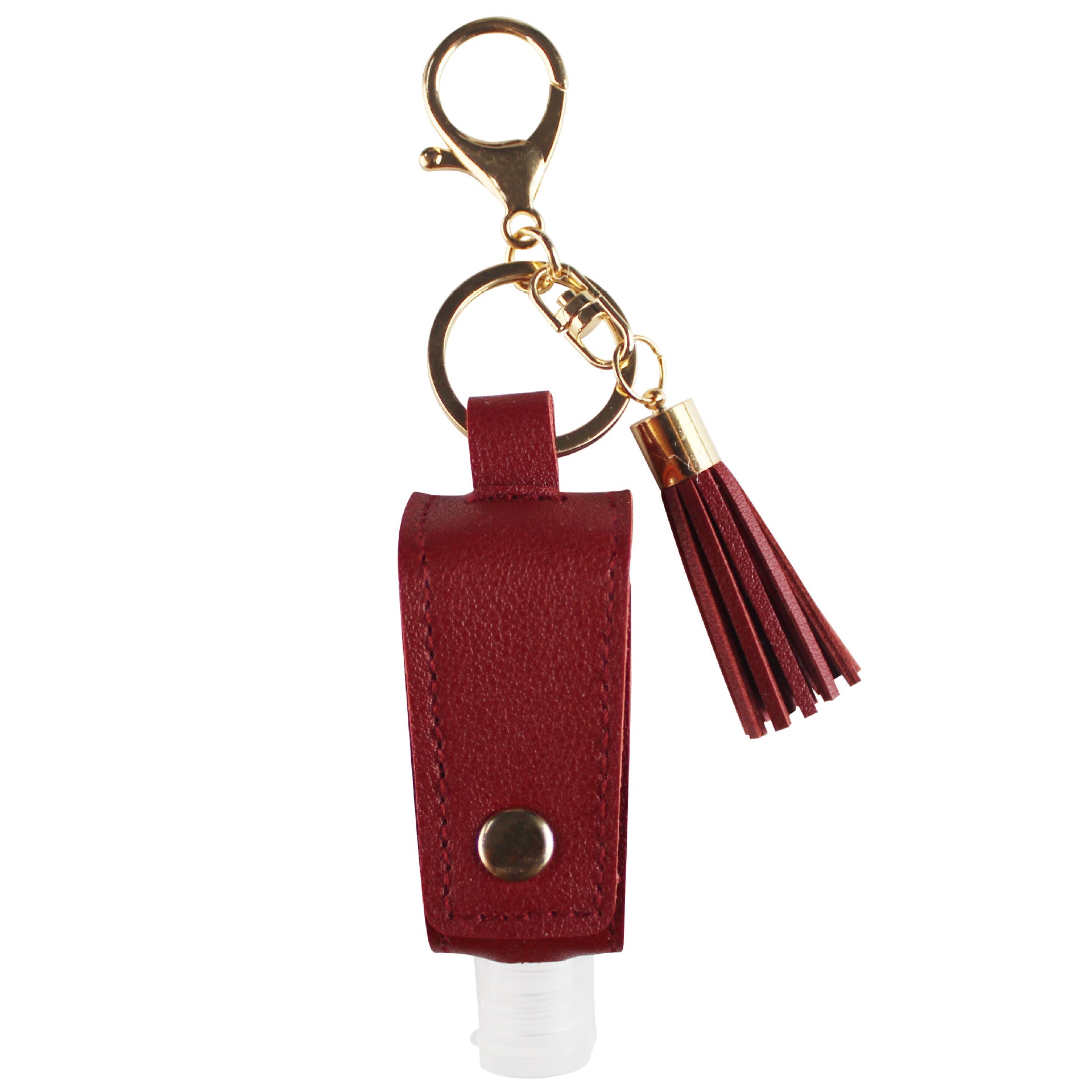 Wholesale PET Hand Sanitizer Bottle Leather Keychain Keychains Accessories Chapstick Holder ACC-KC-YTian019