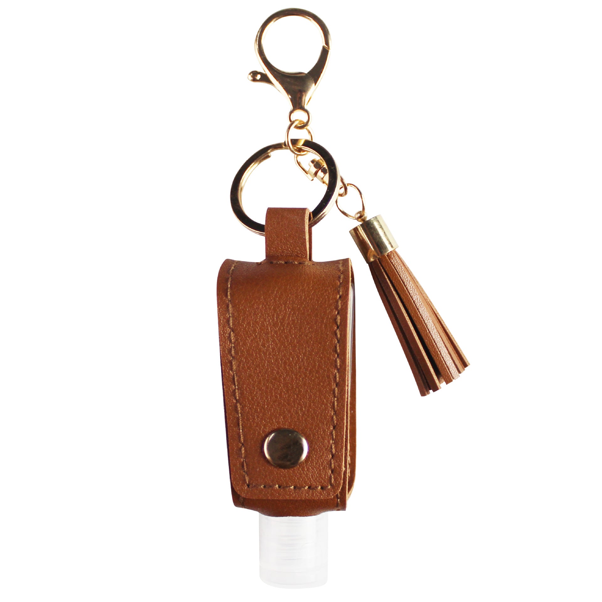 Wholesale PET Hand Sanitizer Bottle Leather Keychain Keychains Accessories Chapstick Holder ACC-KC-YTian019