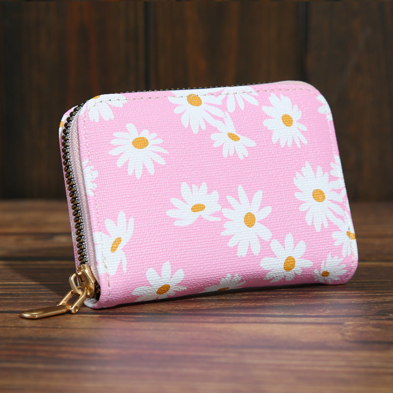 Wholesale Trendy Floral Yellow Women S Accordion Card Holder Large Capacity PU Card Case Fashion Accessory For Gift And Resale