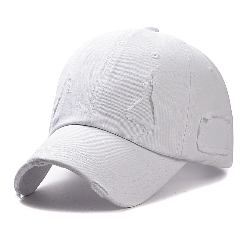 Wholesale All-match Ripped Baseball Cap