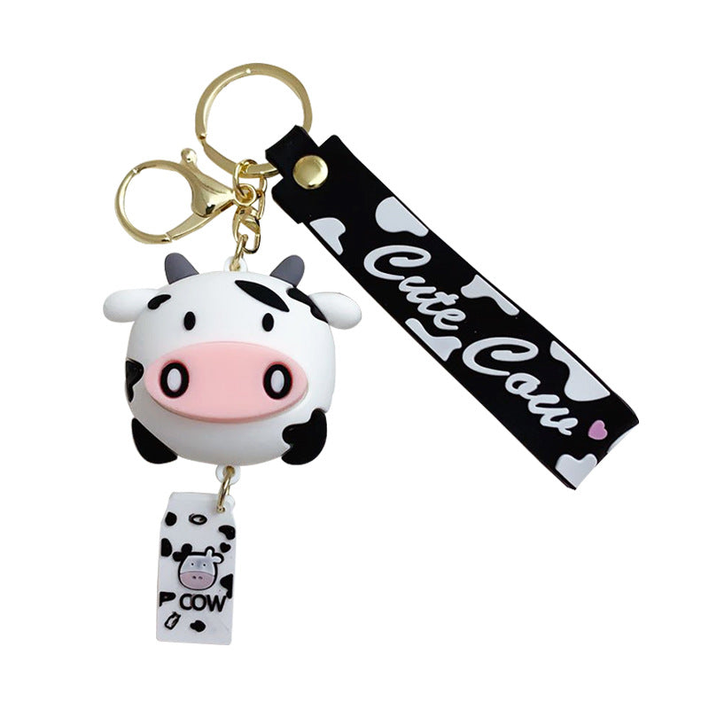Wholesale Cute Cow PVC Keychain ACC-KC-OuShi001