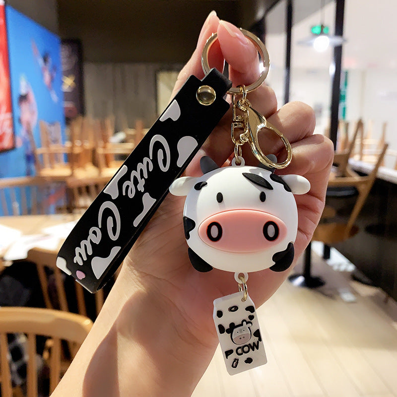 Wholesale Cute Cow PVC Keychain ACC-KC-OuShi001