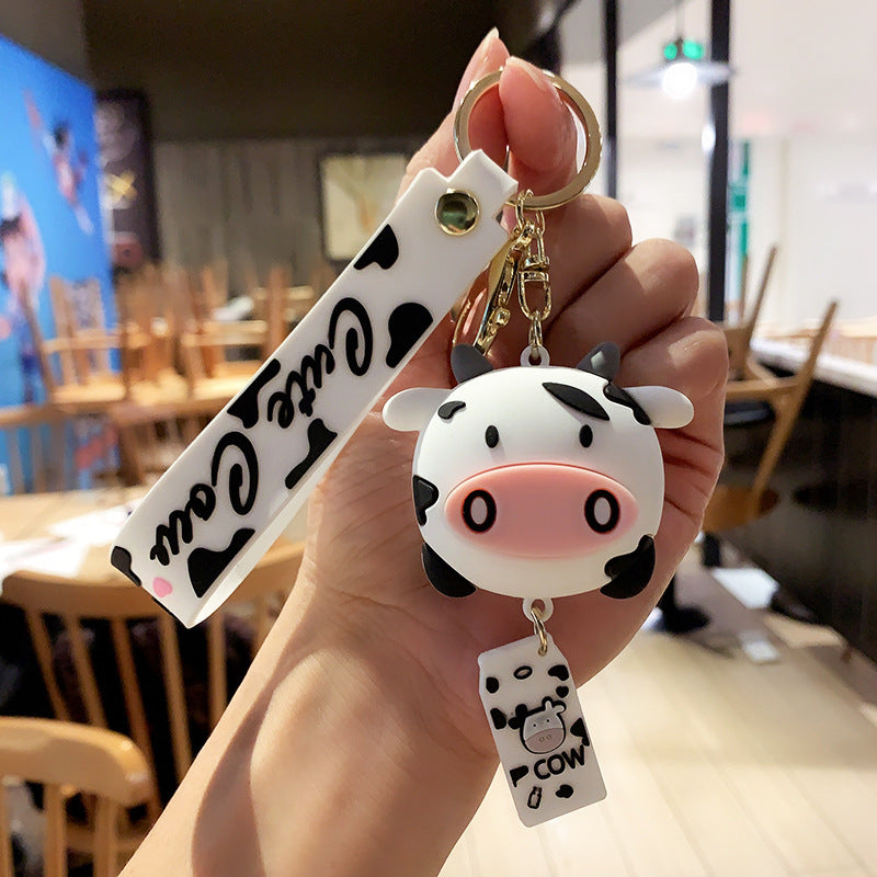 Wholesale Cute Cow PVC Keychain ACC-KC-OuShi001