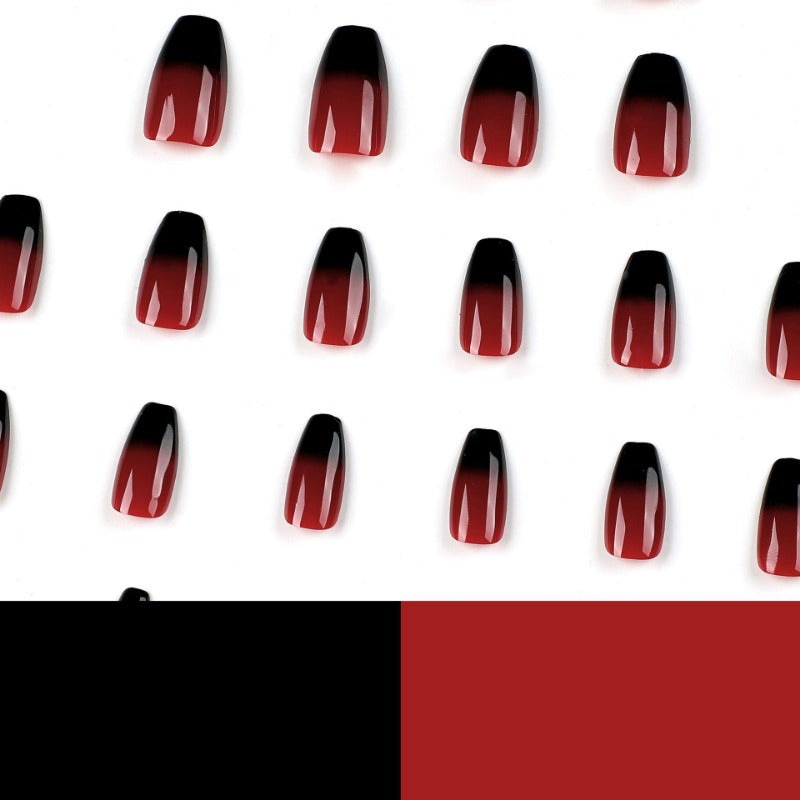 Wholesale 24 Pieces/box Black and Red Nails Kits Nail Stickers ACC-NS-LeFan176