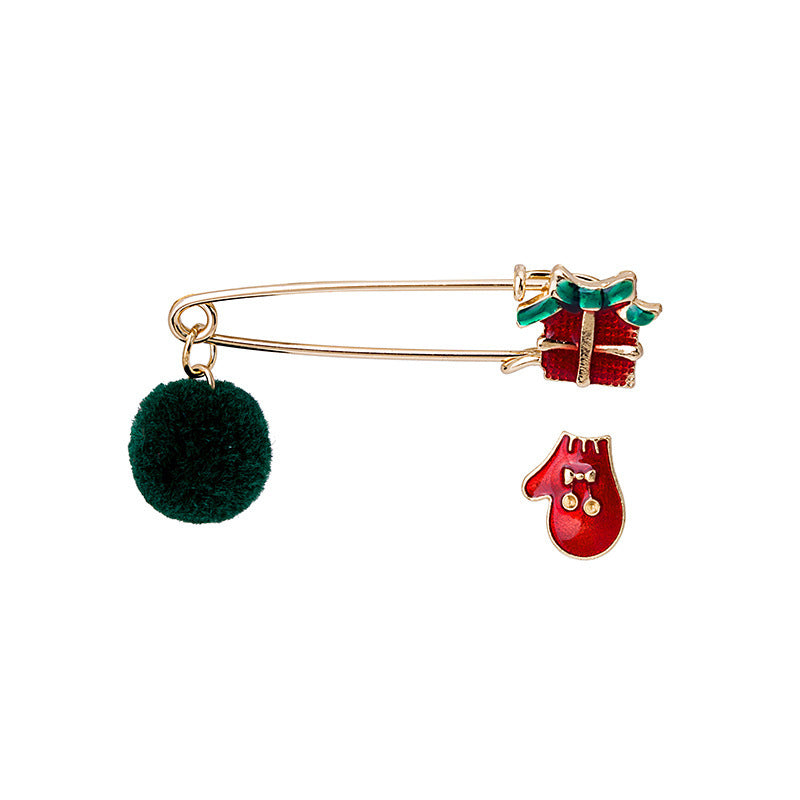 Wholesale Christmas Elk Moon 2-Piece Brooch Set ACC-BCH-DingZhou004