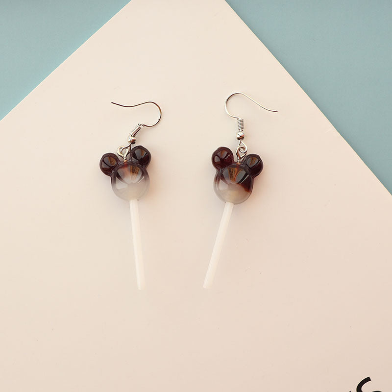 Wholesale  Cute Personality Gradient Lollipop Earrings