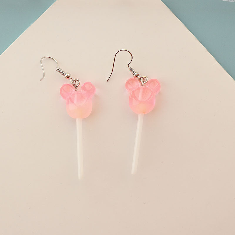 Wholesale  Cute Personality Gradient Lollipop Earrings