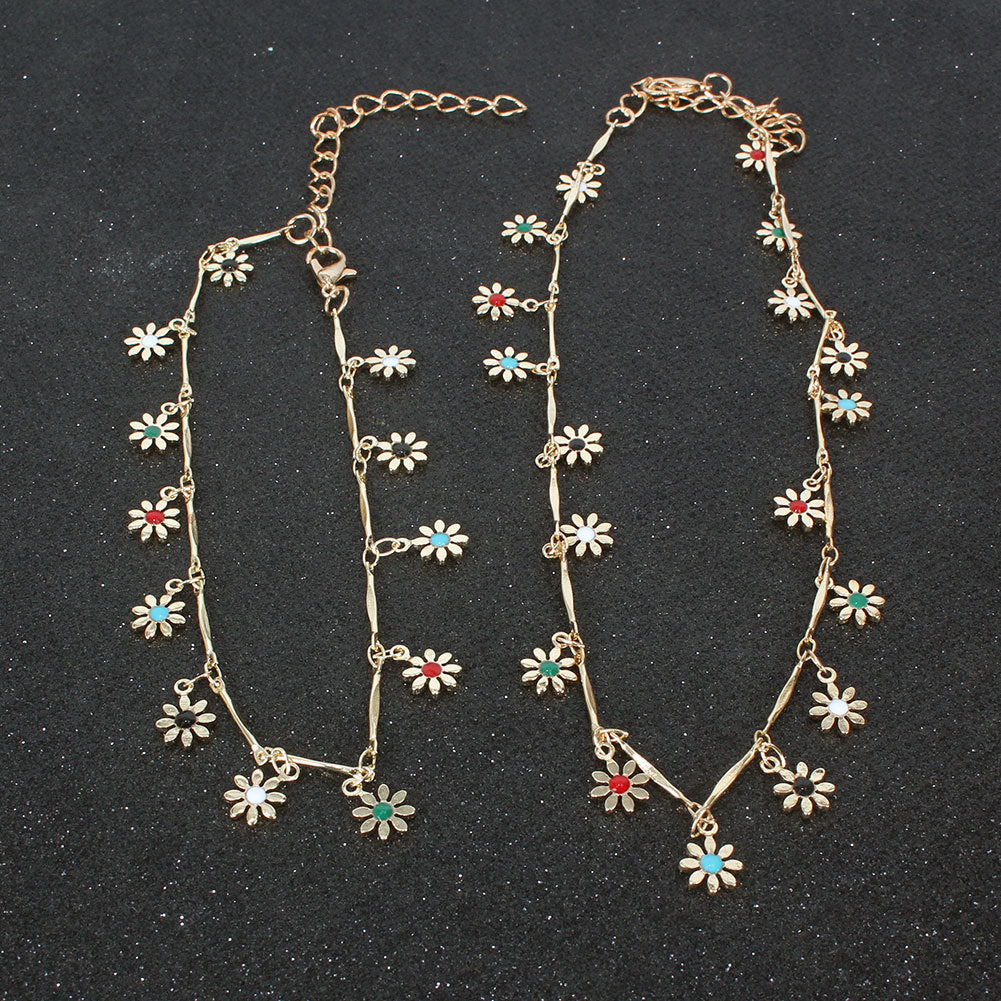 Großhandel modische farbenfrohe Blumenkette