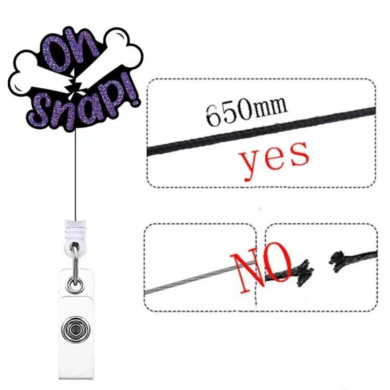 Wholesale Acrylic Halloween Ghost Medical Retractable Badge Keychain ACC-KC-LingYu006