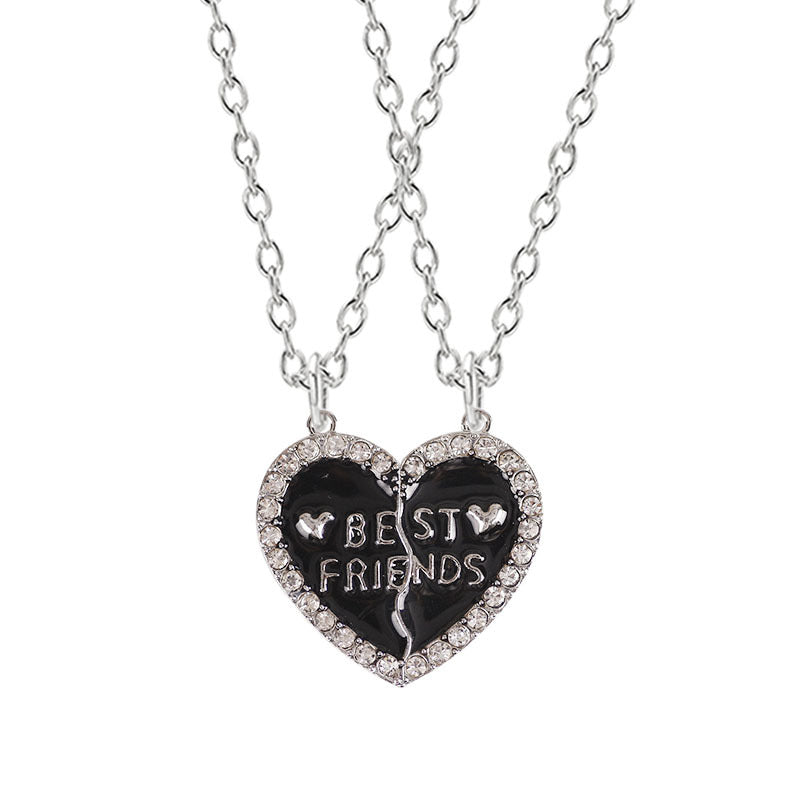 Wholesale Good Friend Series Heart Stitching Diamond Necklaces ACC-NE-Tiangao011