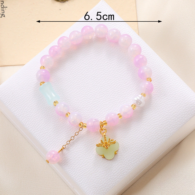 Wholesale Lily of The Valley Crystal Glass Beaded Bracelet ACC-BT-YiL001