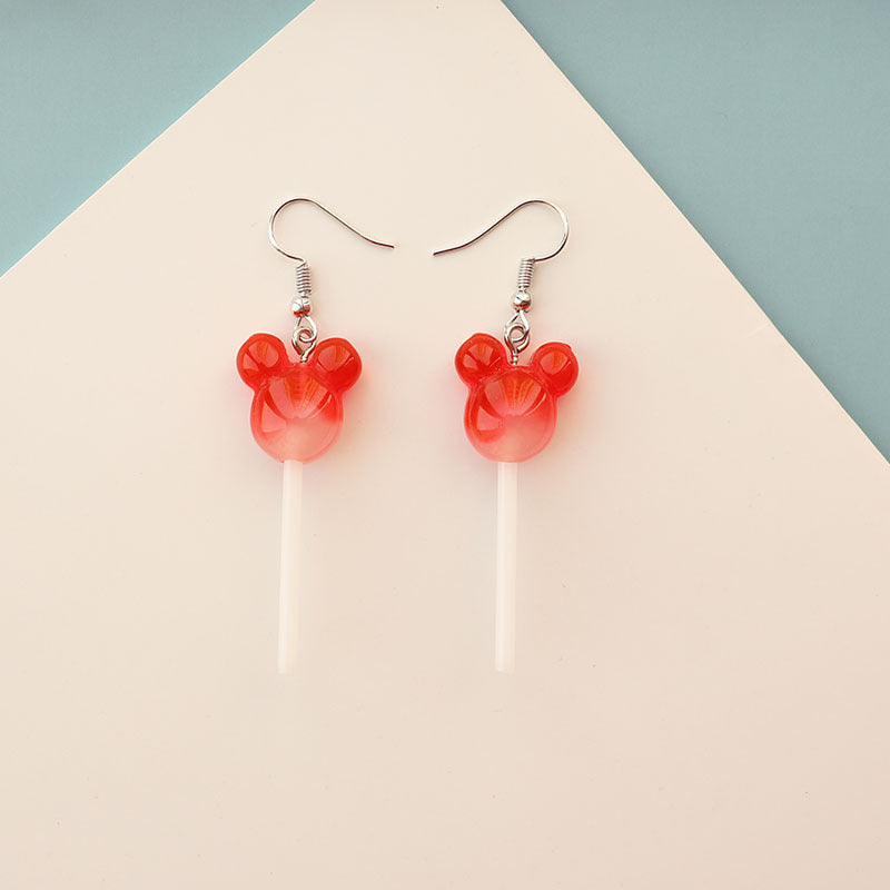 Wholesale  Cute Personality Gradient Lollipop Earrings