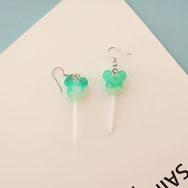 Wholesale  Cute Personality Gradient Lollipop Earrings