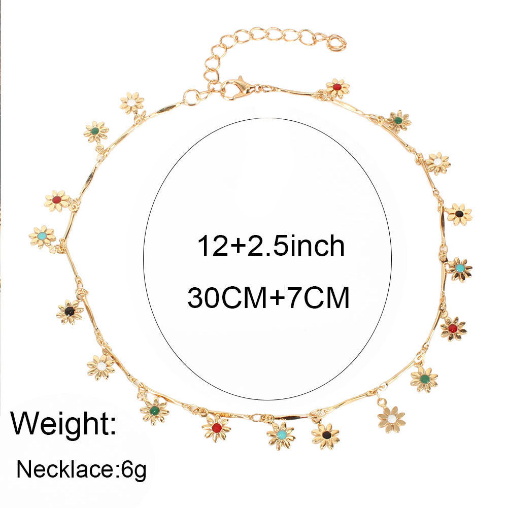 Großhandel modische farbenfrohe Blumenkette