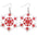 Wholesale  Christmas Earrings Snowflake Double-Sided Printed Pu Leather Earrings