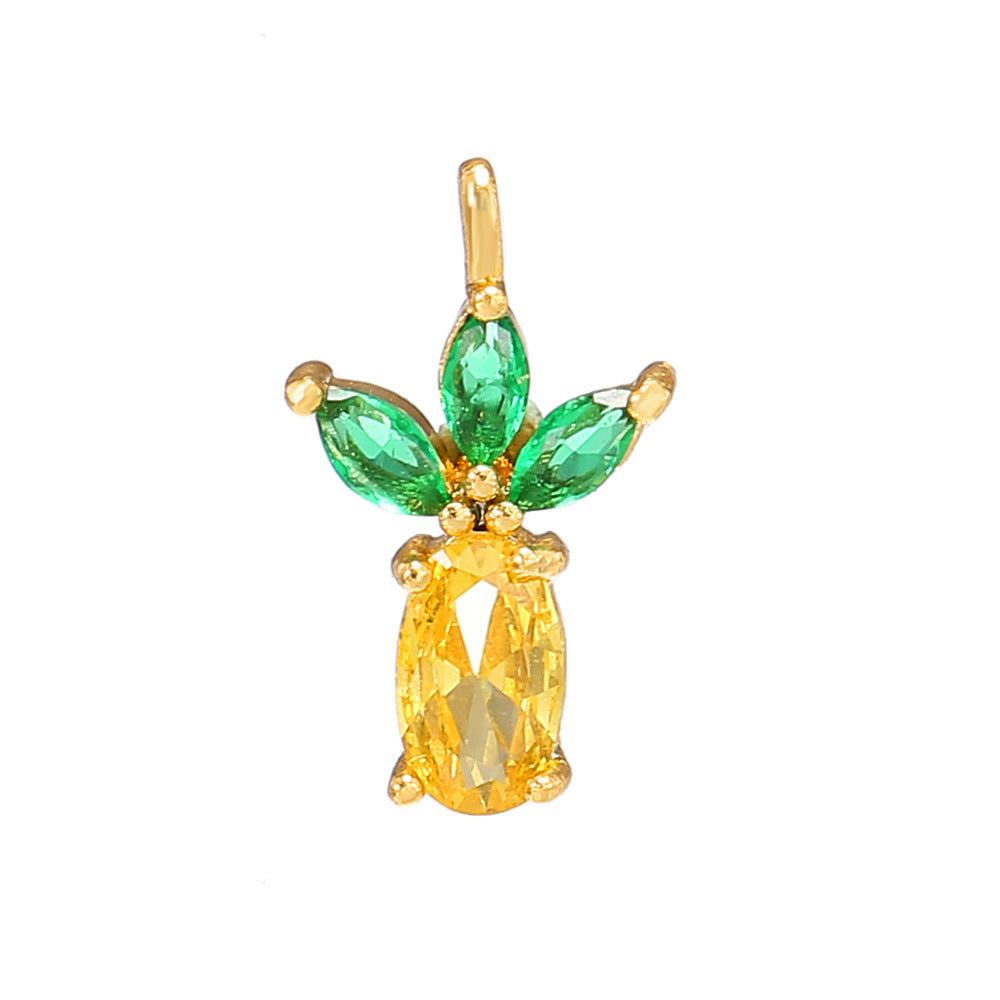 Wholesale Colored Zircon Fruit Copper Earrings ACC-ES-WuBen002