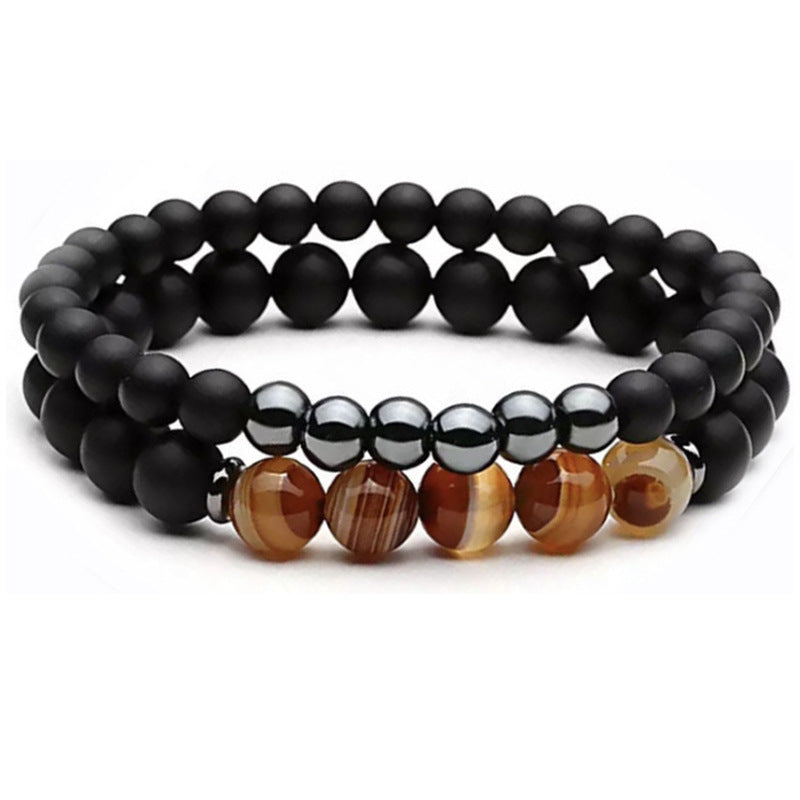 Wholesale Alloy Bracelet Colorful Volcanic Stone Turquoise Tiger Eye Yoga Braided Bracelet ACC-BT-zhixiang001