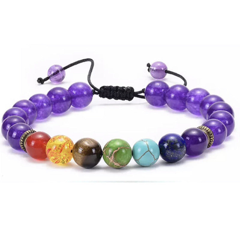 Wholesale Alloy Bracelet Colorful Volcanic Stone Turquoise Tiger Eye Yoga Braided Bracelet ACC-BT-zhixiang001