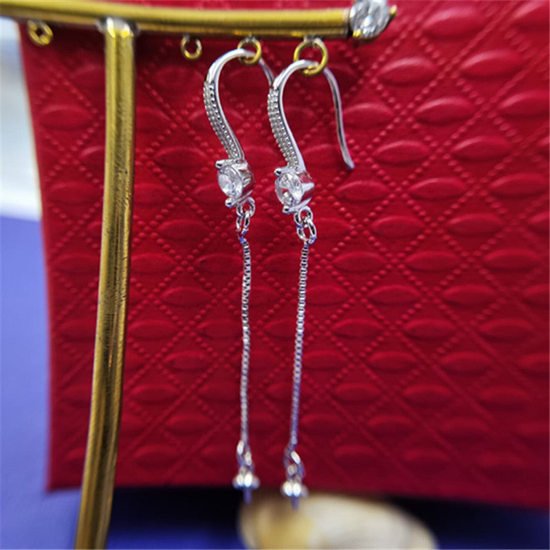 Wholesale Pearl Copper Plated White Gold Earrings