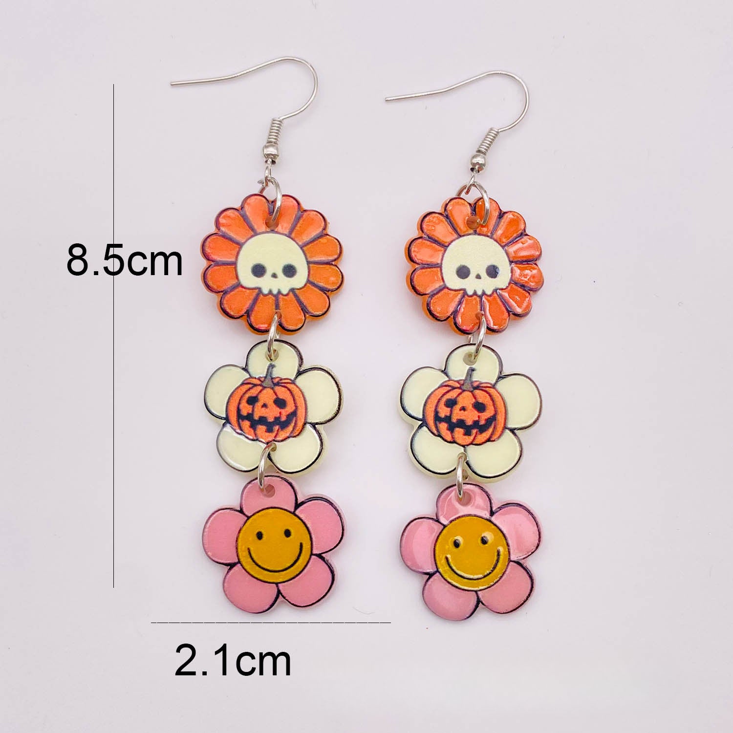 Wholesale Thanksgiving Pumpkin Maple Leaf Acrylic Dangle Earrings ACC-ES-ChenY028