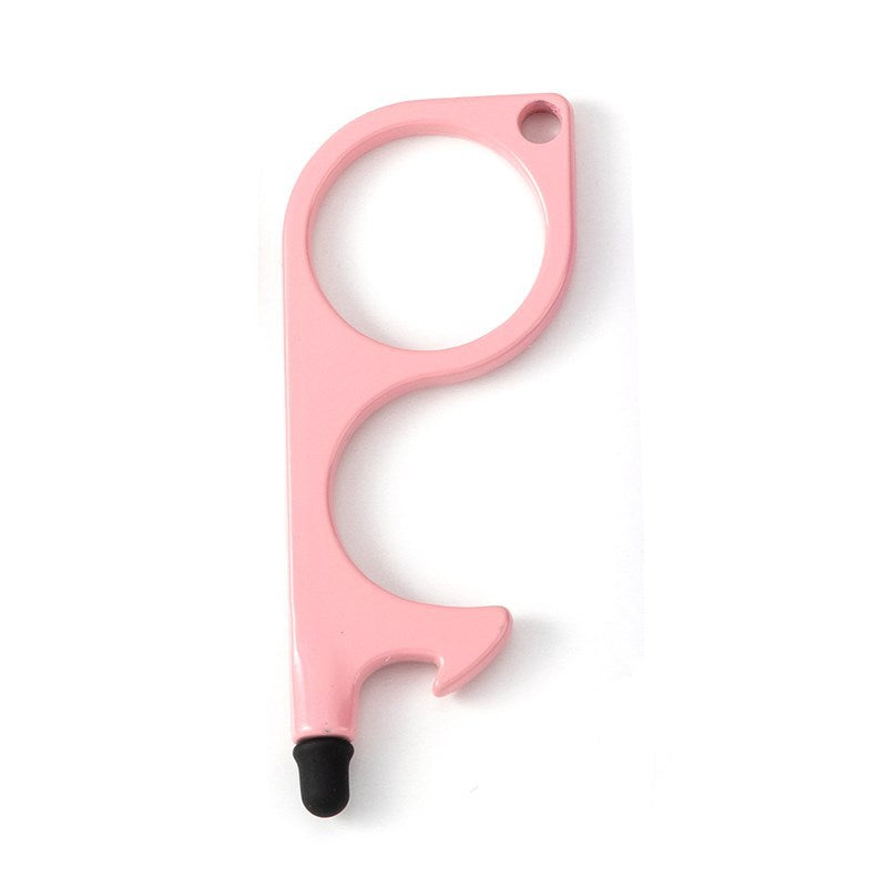 Wholesale Multifunctional Door Opener Zinc Alloy Touch Screen Contactless Door Opener Keychain