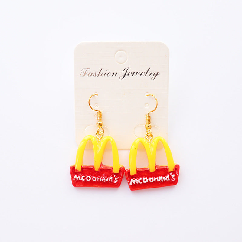 Wholesale  Food Play Earrings Creative  Potato Chips Earrings