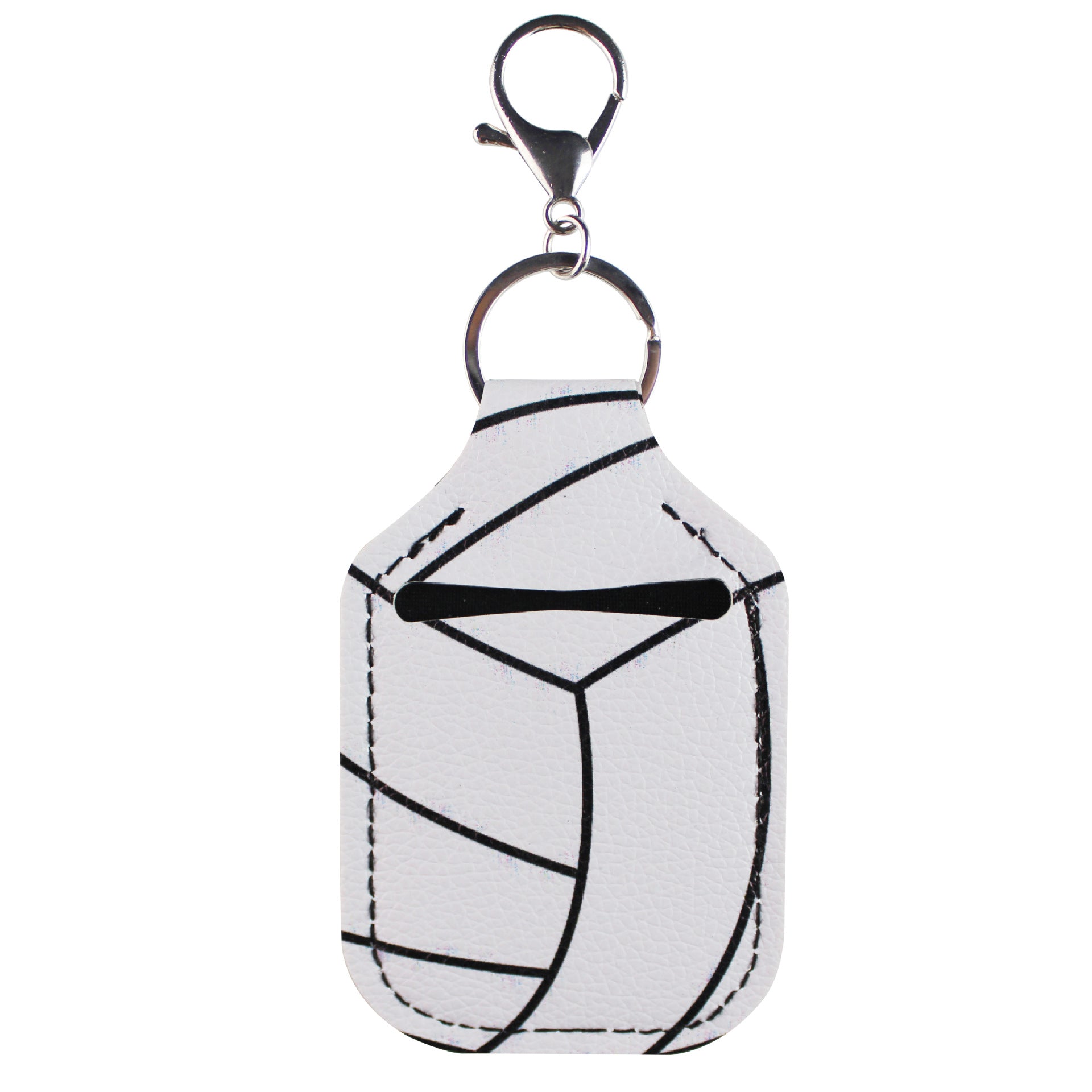 Wholesale Football Baseball Basketball Hand Sanitizer Leather Case Keychain Chapstick Holder