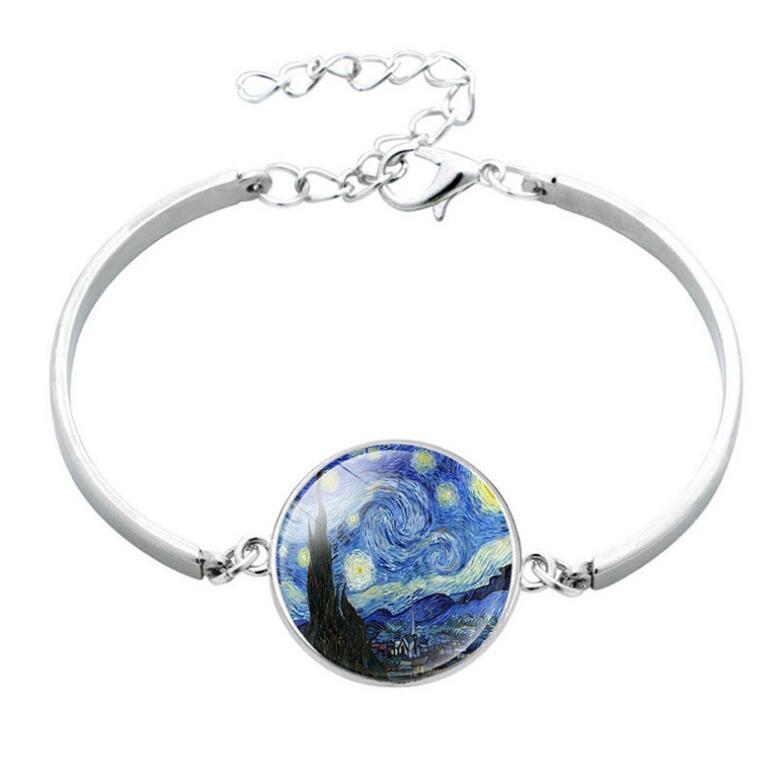 Wholesale Electroplated Alloy Starry Night Bracelet,  Geometric Tourist Memorial Gift,  Stylish Fashion Jewelry Accessory for Boutique Resale