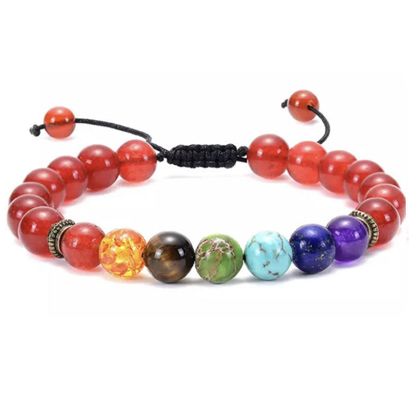 Wholesale Alloy Bracelet Colorful Volcanic Stone Turquoise Tiger Eye Yoga Braided Bracelet ACC-BT-zhixiang001
