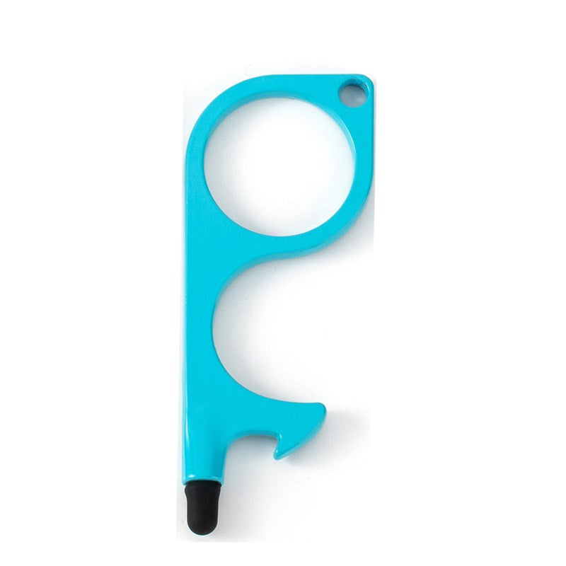 Wholesale Multifunctional Door Opener Zinc Alloy Touch Screen Contactless Door Opener Keychain