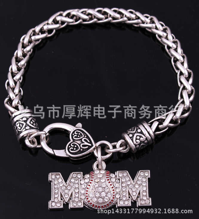 Wholesale Baseball Softball Diamond Alloy Bracelet ACC-BT-Houh001