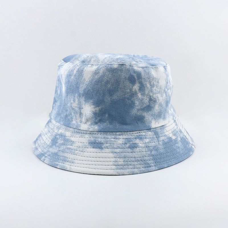 Wholesale  tie-dyed fisherman hat  double-sided basin hat bucket hat