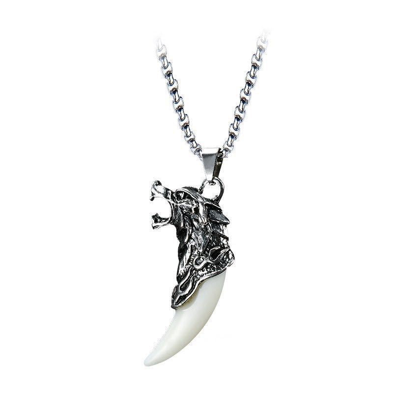 Wholesale wolf tooth pendant  necklace