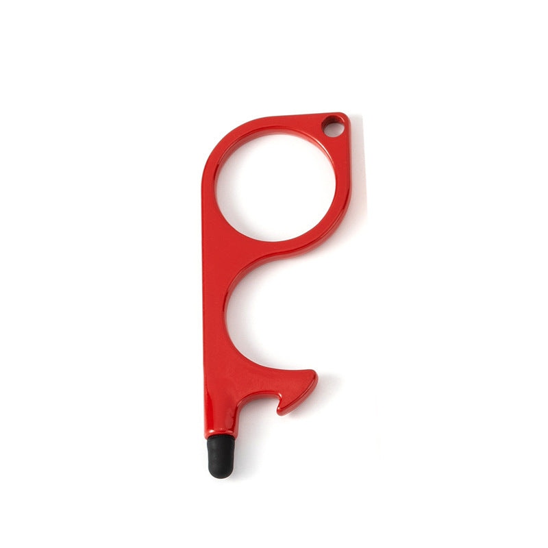 Wholesale Multifunctional Door Opener Zinc Alloy Touch Screen Contactless Door Opener Keychain