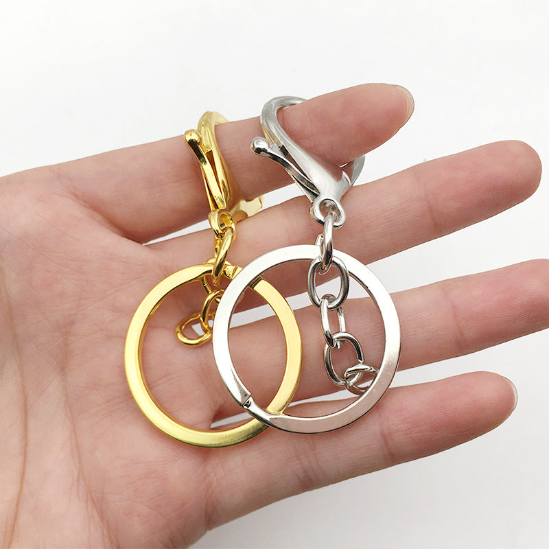 Wholesale 10pcs Metal Pendants Three-piece Keychain Ring Chain Diy Accessories ACC-KC-ZhongFan002